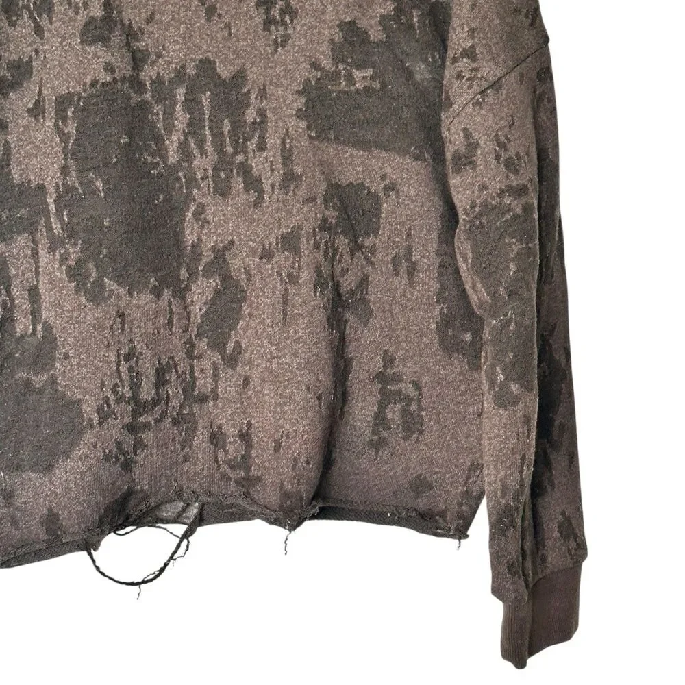 IRO Jeans Sweatshirt S women’s Camo Burnout distressed Avant garde grunge